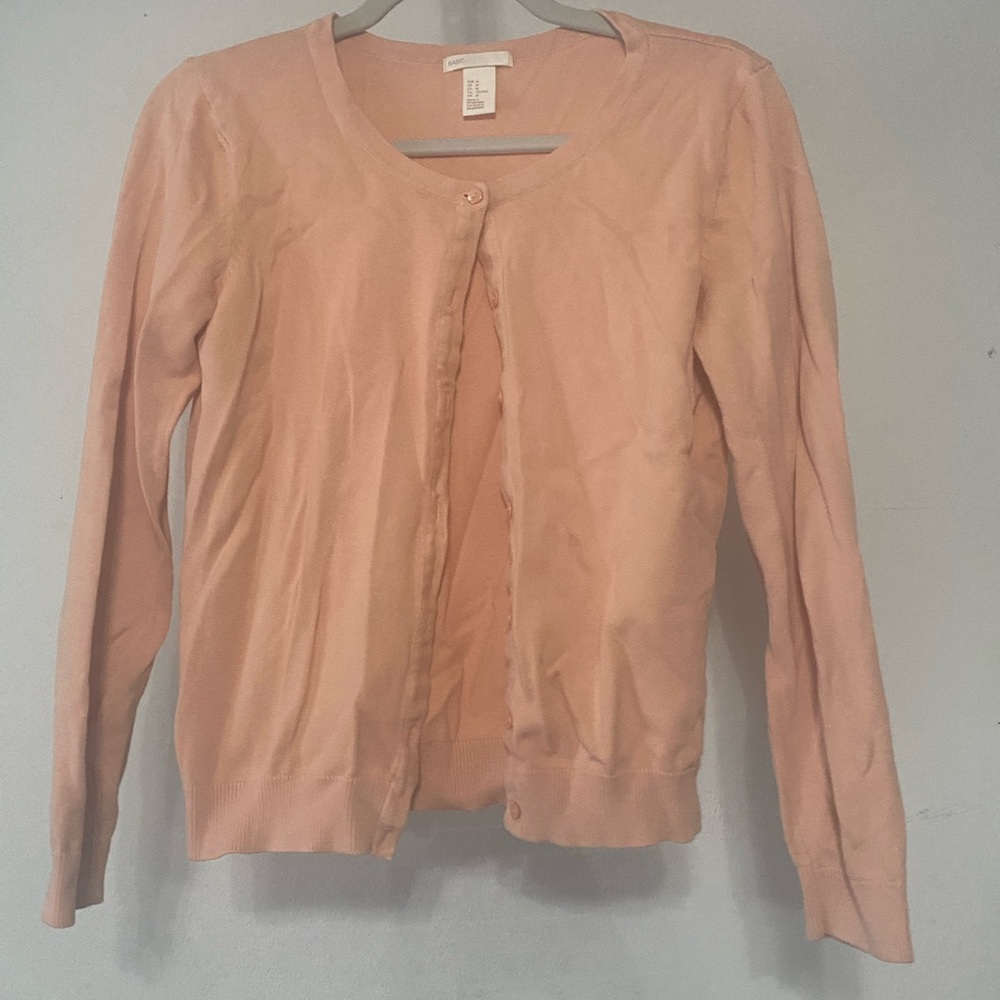 H&M Pink Button-Up Cardigan